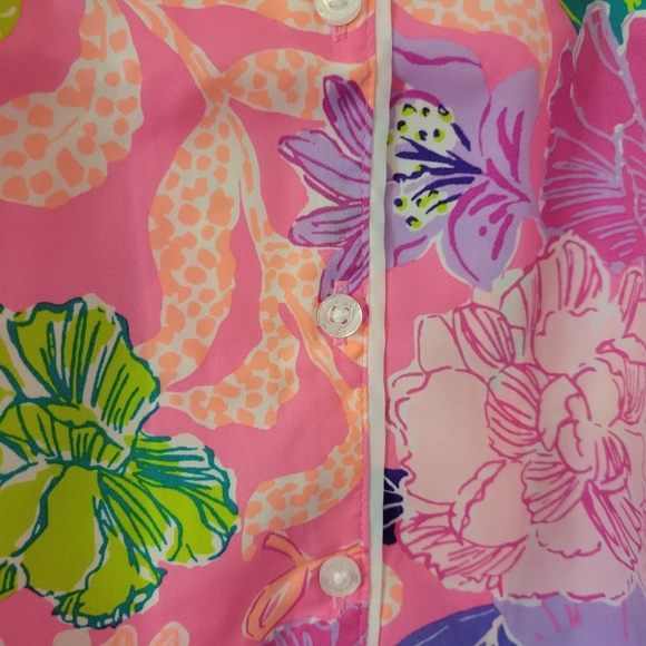 NWT Lilly Pulitzer Teagan Pajama Short Sleeve Top - Picture 6 of 12